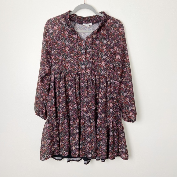 American Eagle Outfitters Dresses & Skirts - AEO • Multicolor Floral Tiered Mini Dress Sz XS